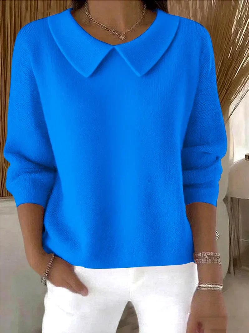 Katie Classic Sweater styled casually, draped smoothly for an effortless everyday look