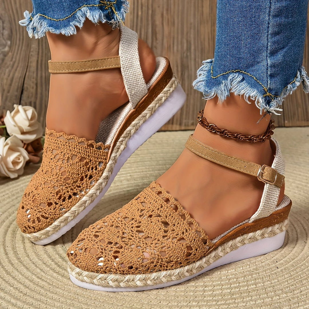 Lantana orthopedic sandals in dark brown, top-down view highlighting the anatomically designed footbed and strap detail