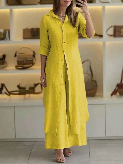 Back view of the Lara button-down maxi dress showing clean lines and flowing skirt