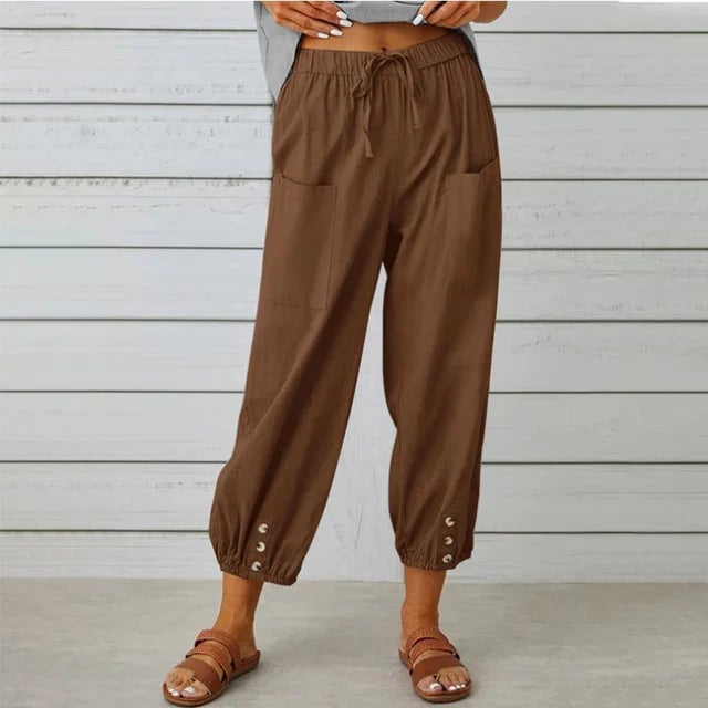 Florimay Lena High Waist Relaxed Pants in multiple color options displayed side by side