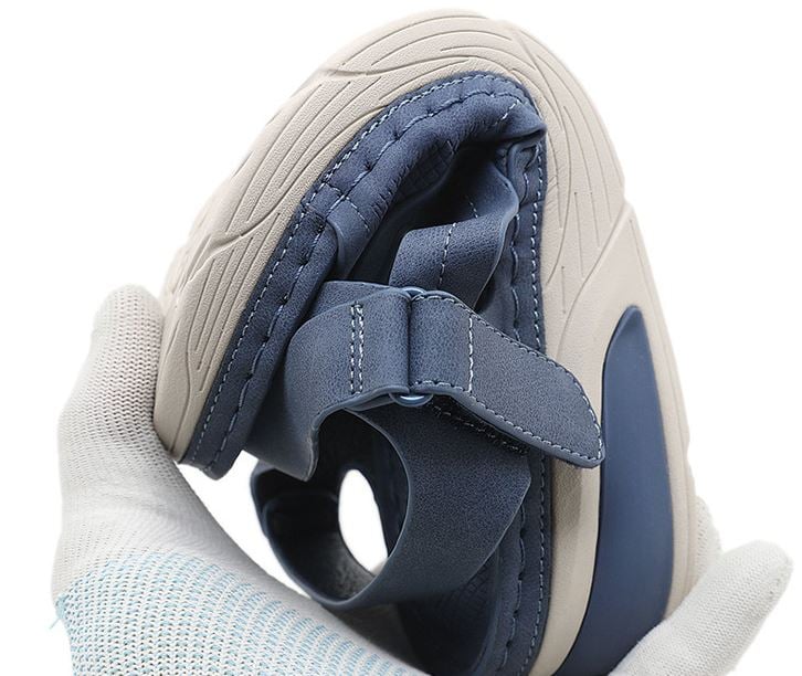 Woman wearing Liberty orthopedic sandals in gray with a casual summer outfit