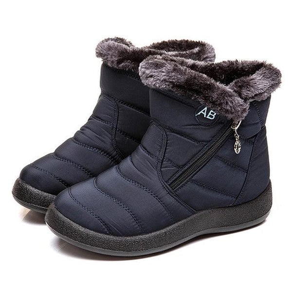 Side profile of Lori OrthoFit women's winter boot highlighting contoured sole and streamlined upper