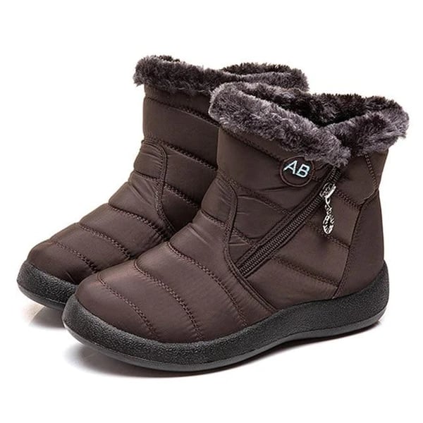 Lori OrthoFit winter boot in brown displayed on a clean white background