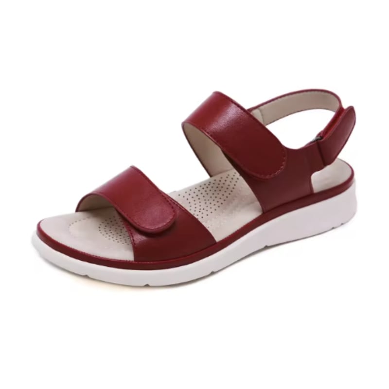 Lucinda adjustable sandal in black displayed on a clean white background