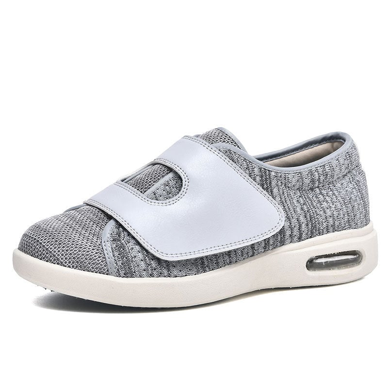 Side view of Magnus men's extra wide diabetic walking shoes showing roomy toe box and cushioned sole