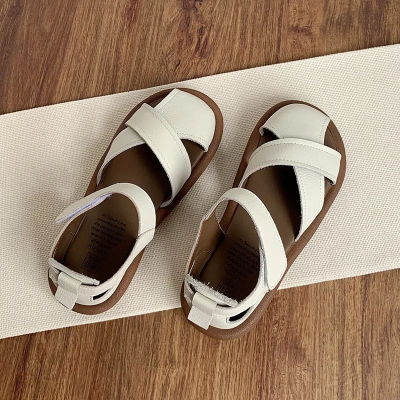 Maisie women's cushioned adjustable sandals in creamy white with padded footbed and flexible sole