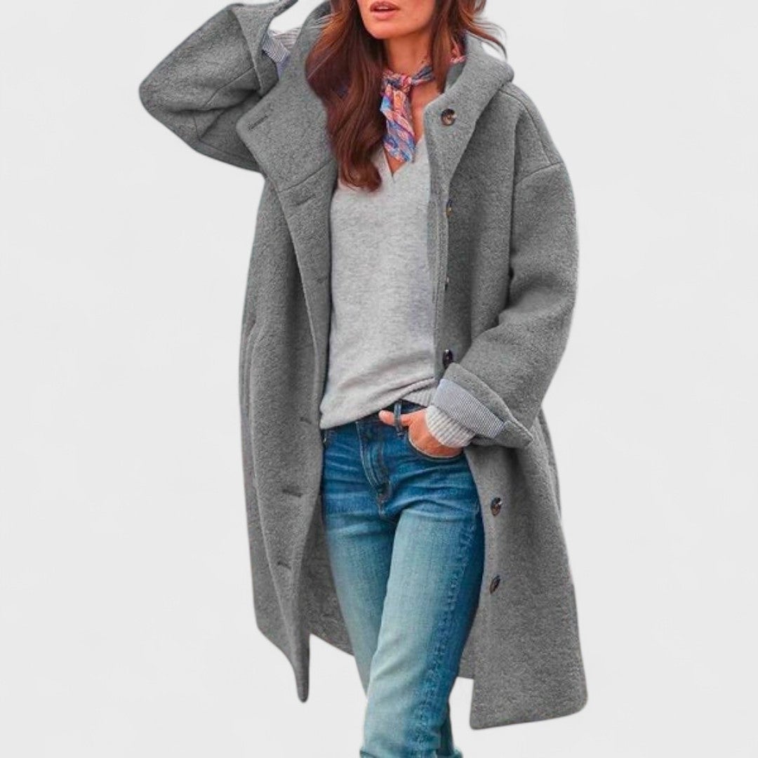 Model styled in the city jacket paired with casual everyday outfit for a chic city look