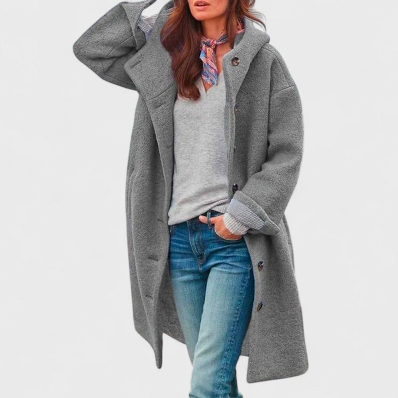Model styled in the city jacket paired with casual everyday outfit for a chic city look