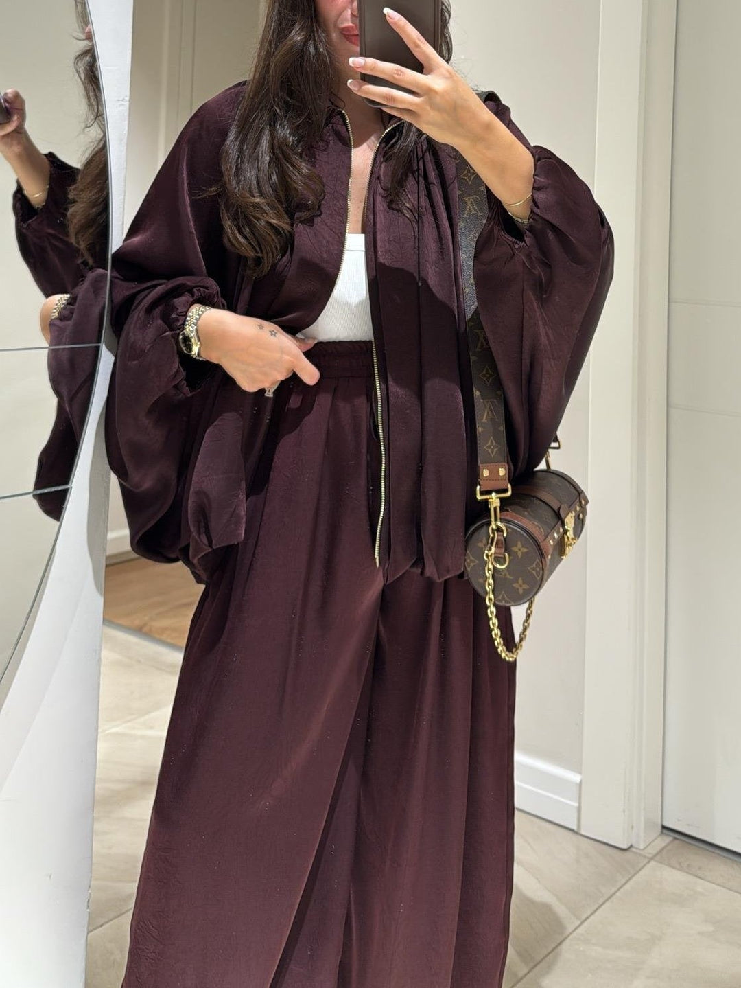Brand overview image for the Maribel jacket and pants two-piece set by Florimay
