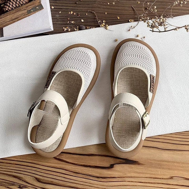 Marigold sandals in khaki shown from a side angle highlighting the lightweight sole