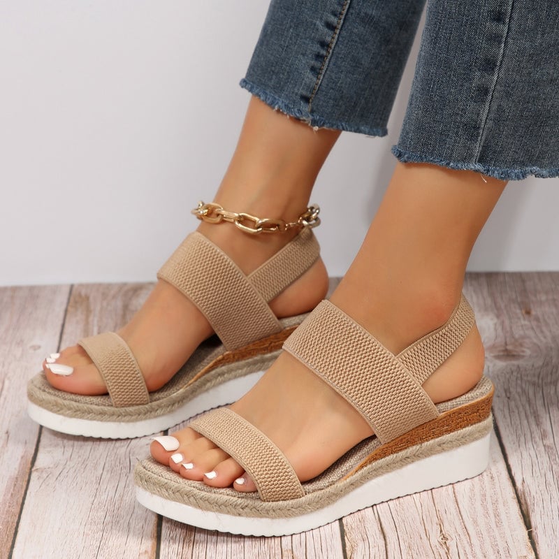 Marigold women's orthopedic sandal in gray on a neutral background
