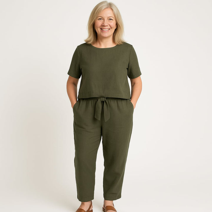 Florimay Marilyn elegant women's summer 2-piece set styled for a warm-weather occasion