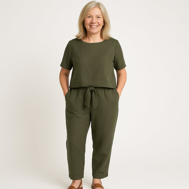 Florimay Marilyn elegant women's summer 2-piece set styled for a warm-weather occasion