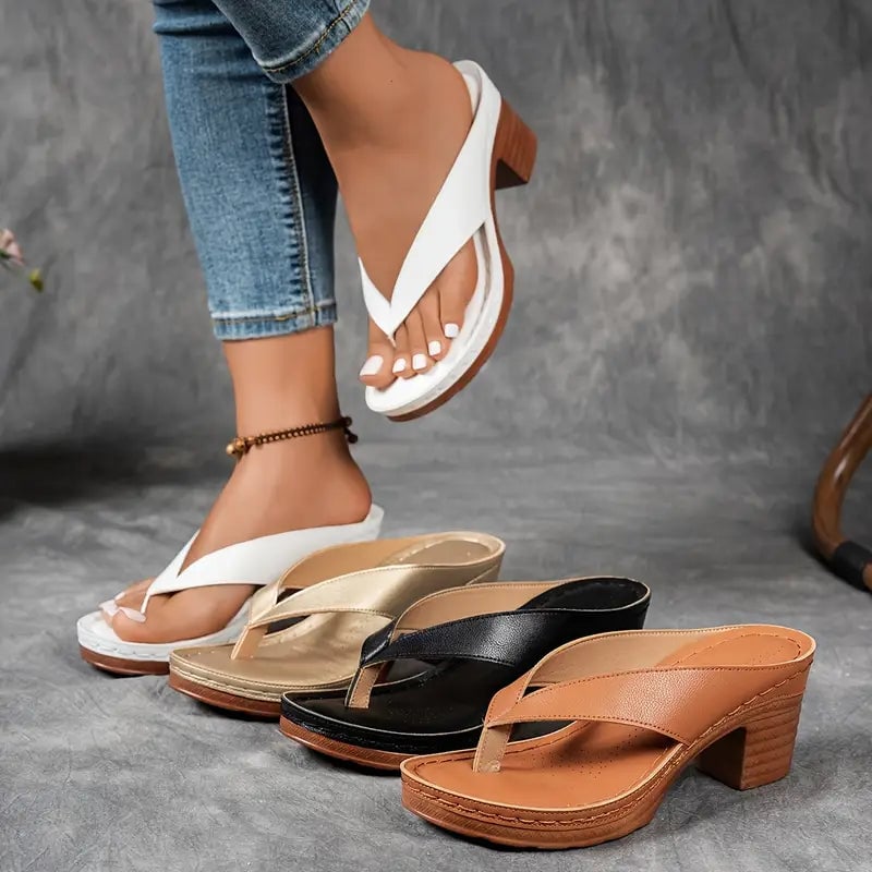Marilyn orthopedic slippers worn on feet, lifestyle shot