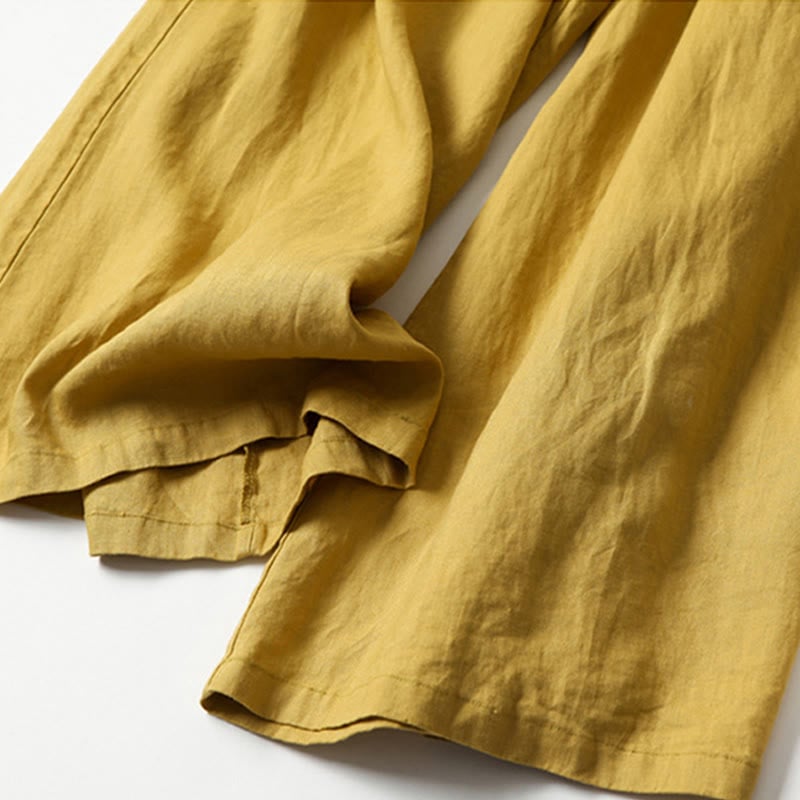 Back view of black wide-leg relaxed pants showing high-waist fit and clean silhouette