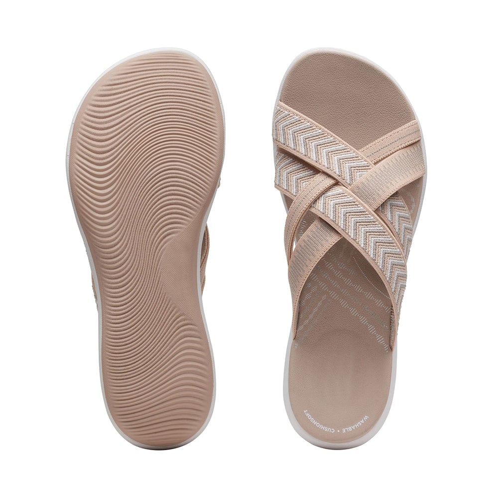 Matilda sandals in blue with adjustable ankle strap on a clean white surface