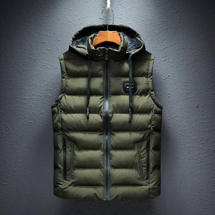 Model wearing the lightweight hooded jacket styled with casual everyday outfit