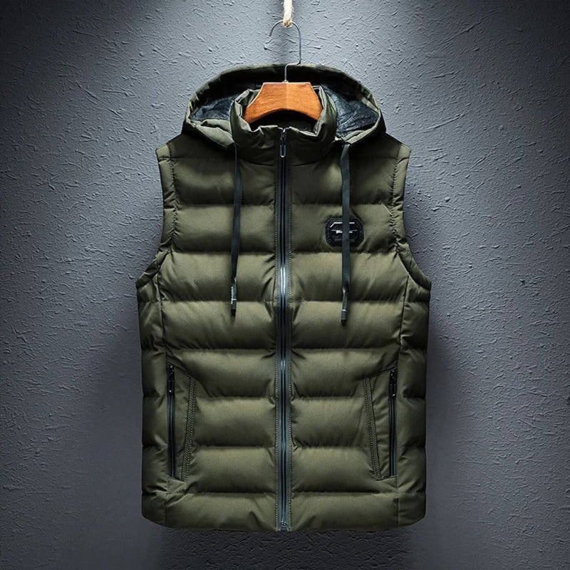 Model wearing the lightweight hooded jacket styled with casual everyday outfit