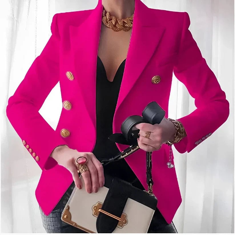 Back view of the Monroe structured blazer showing clean tailored lines