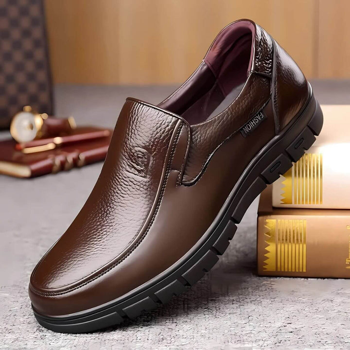 Top-down view of Montford slip-on shoes showing the cushioned footbed and clean toe shape