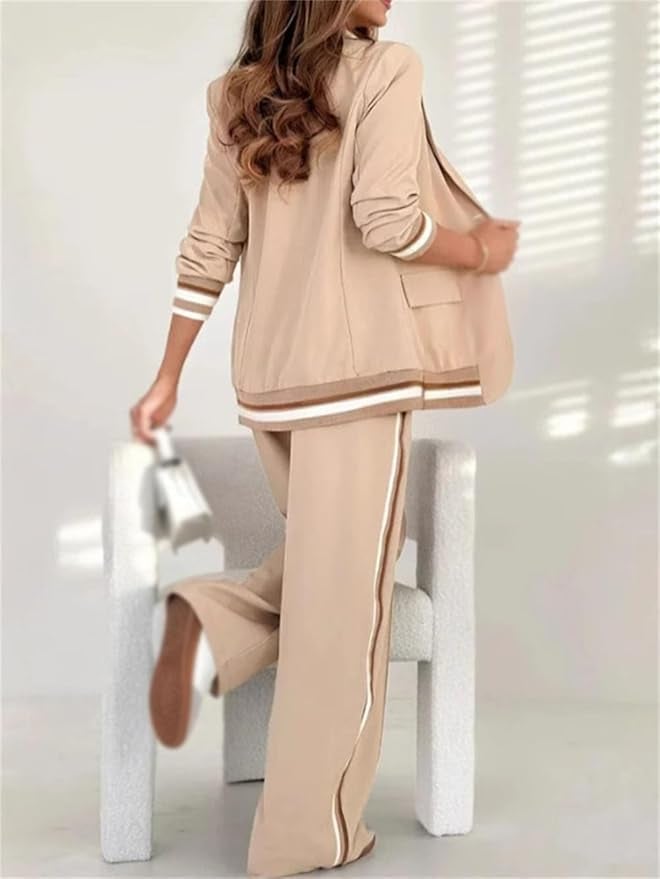 Size chart and color options display for the Natalie relaxed lounge set by Florimay