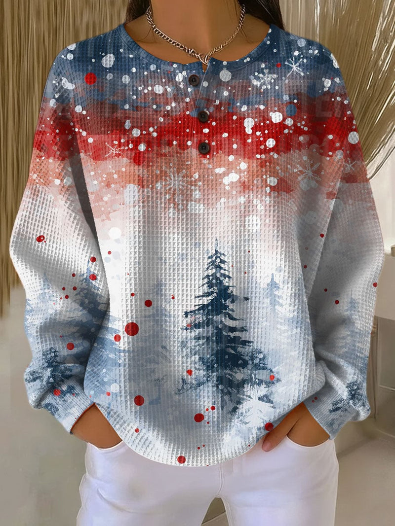 Florimay Neve Christmas sweater in multicolor with a festive holiday print and relaxed flattering fit