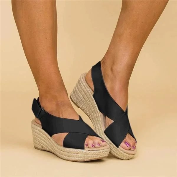 Neve sandals in white, black, and beige lined up together, front view