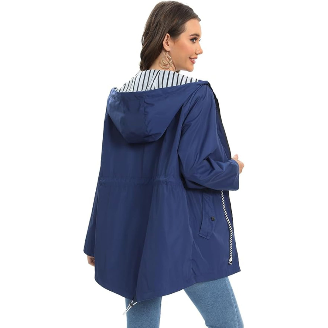 Six color options of the sleek waterproof jacket displayed side by side