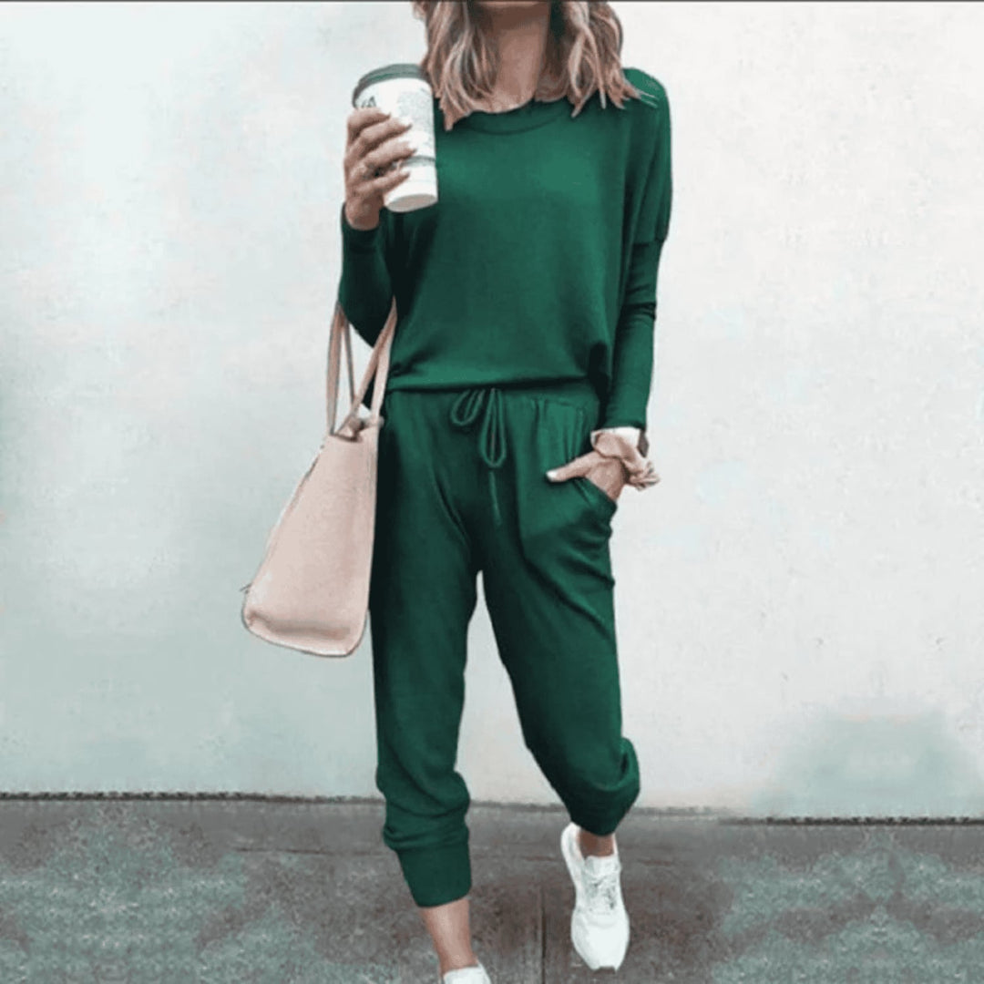 Nylie lounge set displayed to show the relaxed silhouette and coordinated styling