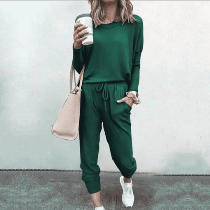Nylie lounge set displayed to show the relaxed silhouette and coordinated styling