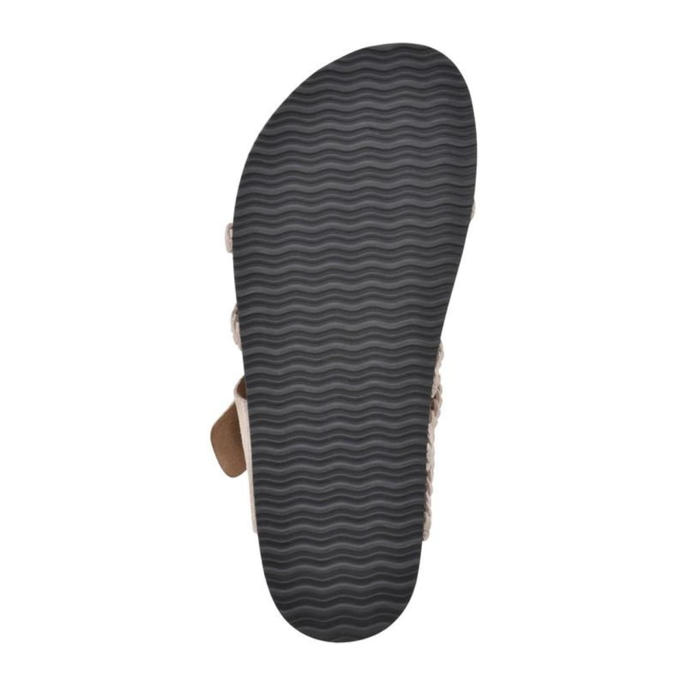 Octavia buckle sandals in khaki displayed on a neutral background, three-quarter view