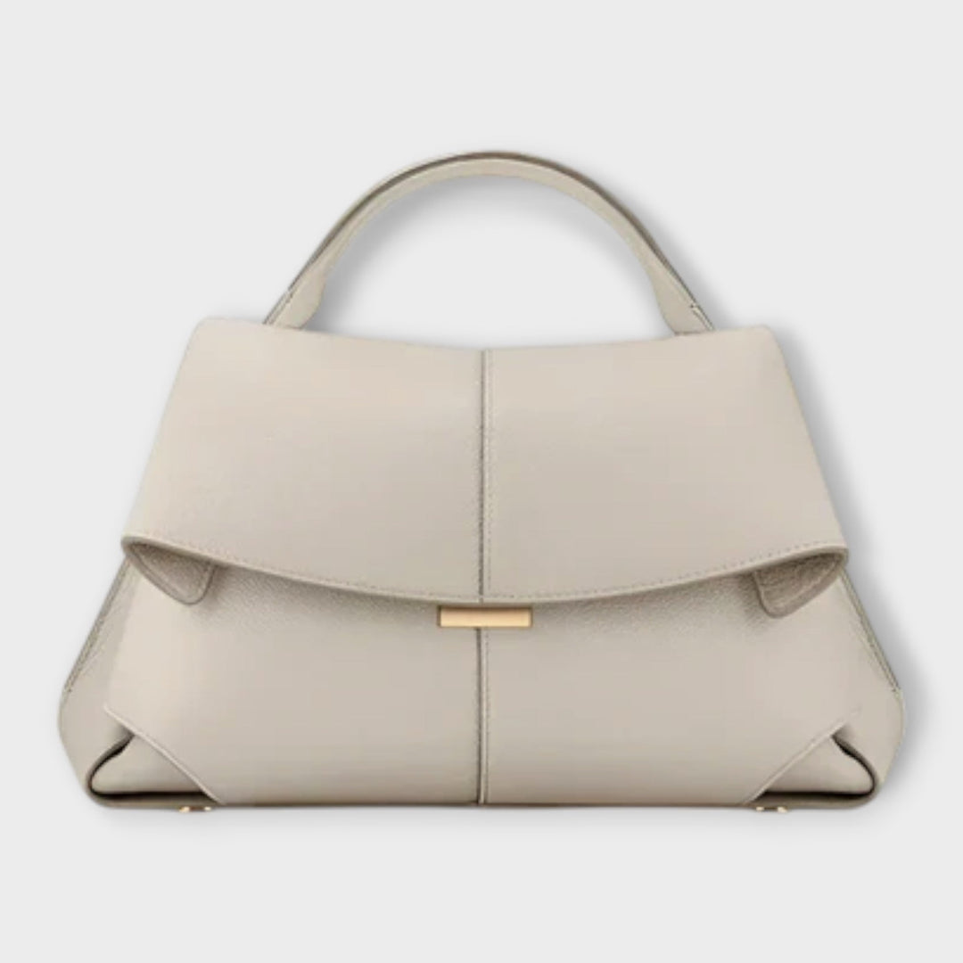 Olivia Luxurious Handbag in Black showcasing timeless design and polished hardware details