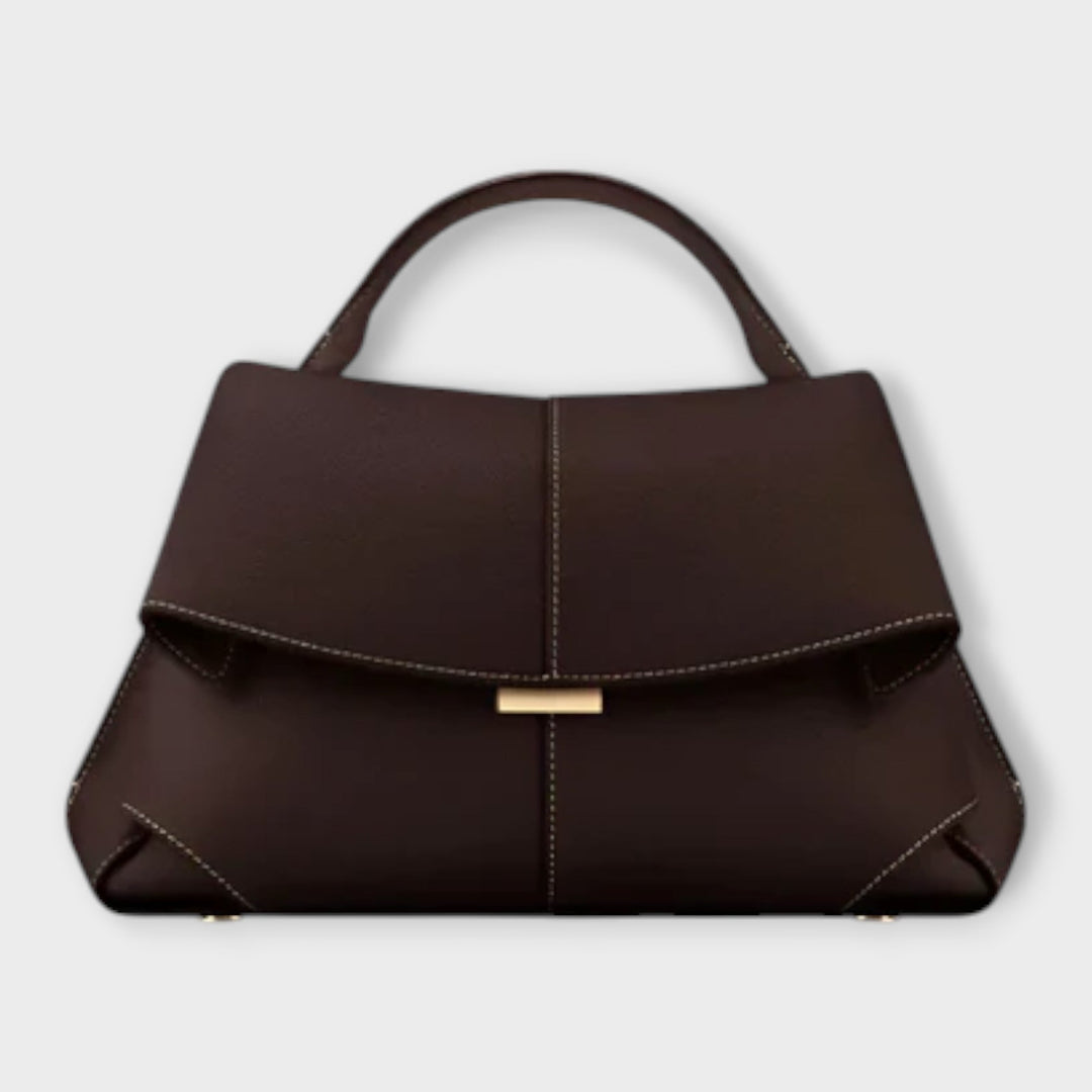 Olivia Luxurious Handbag in Bordeaux styled as an elegant accessory for formal and everyday occasions