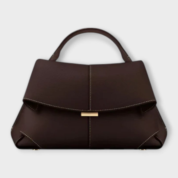 Olivia Luxurious Handbag in Bordeaux styled as an elegant accessory for formal and everyday occasions