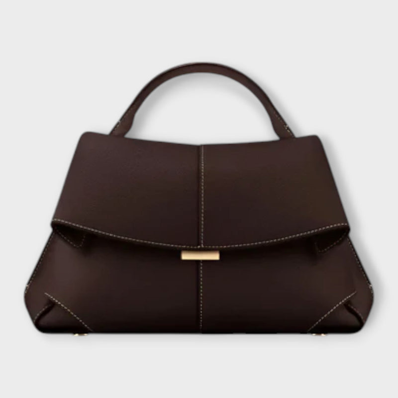 Olivia Luxurious Handbag in Bordeaux styled as an elegant accessory for formal and everyday occasions