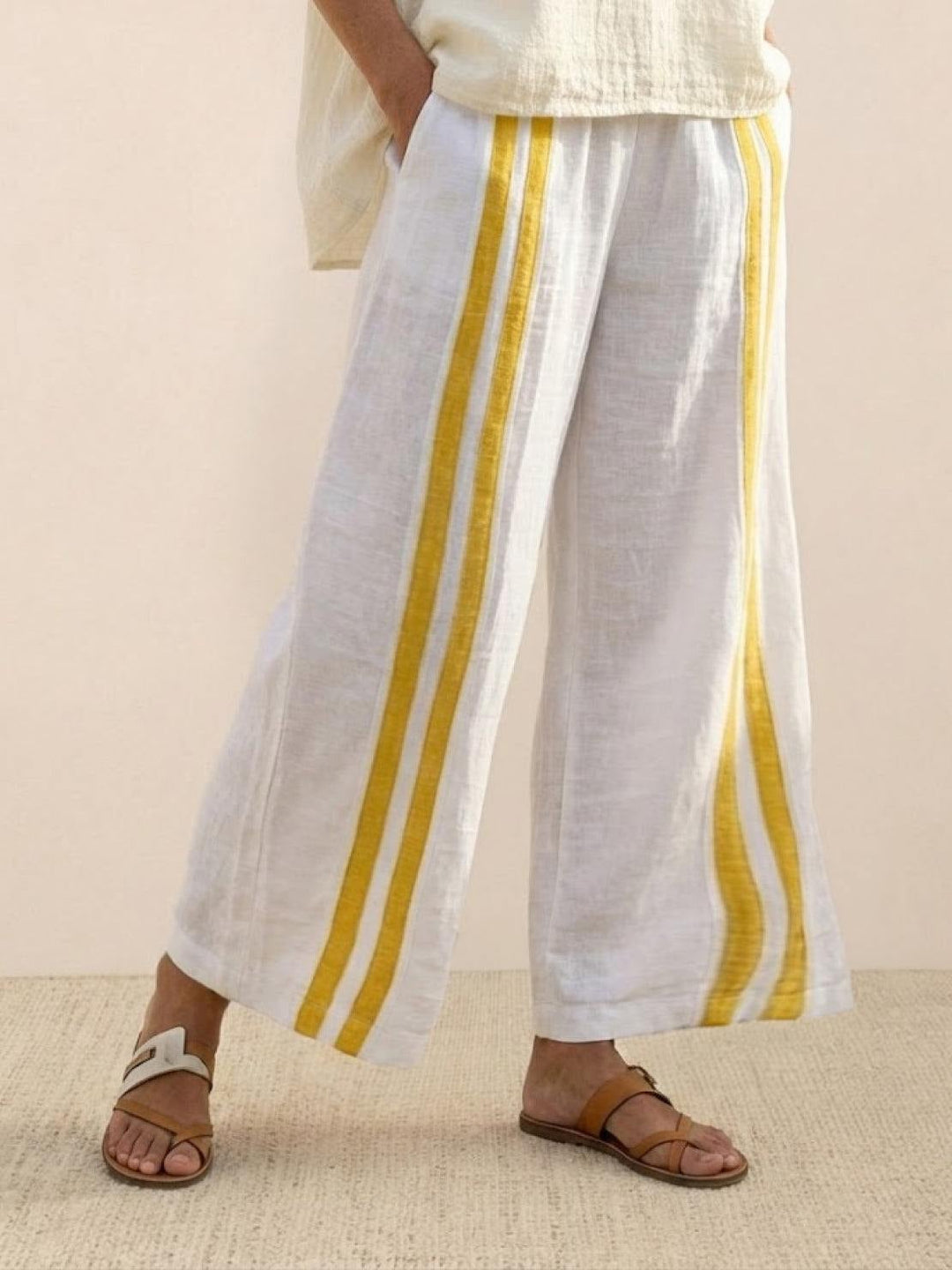 Paloma striped wide-leg pants and tee two-piece set — view 101