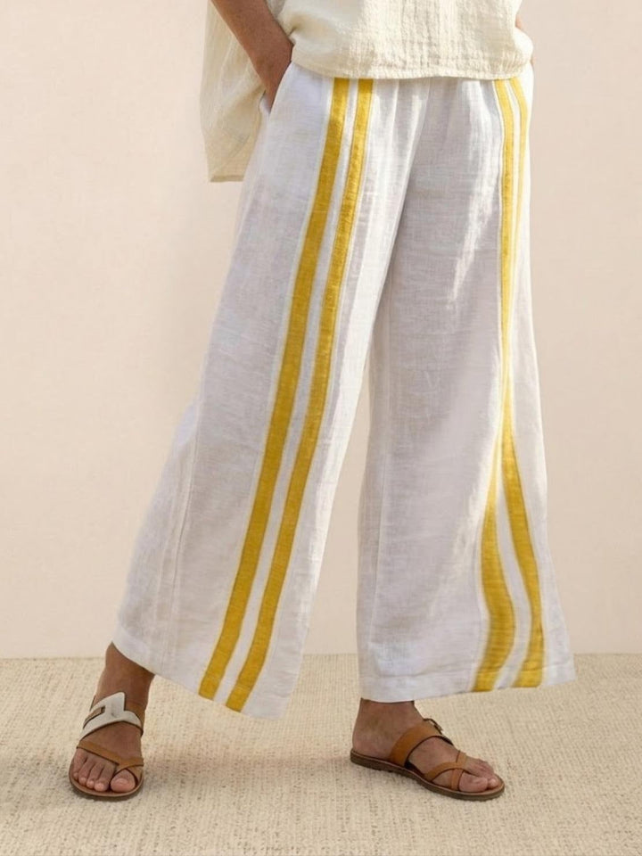 Paloma striped wide-leg pants and tee two-piece set — view 101