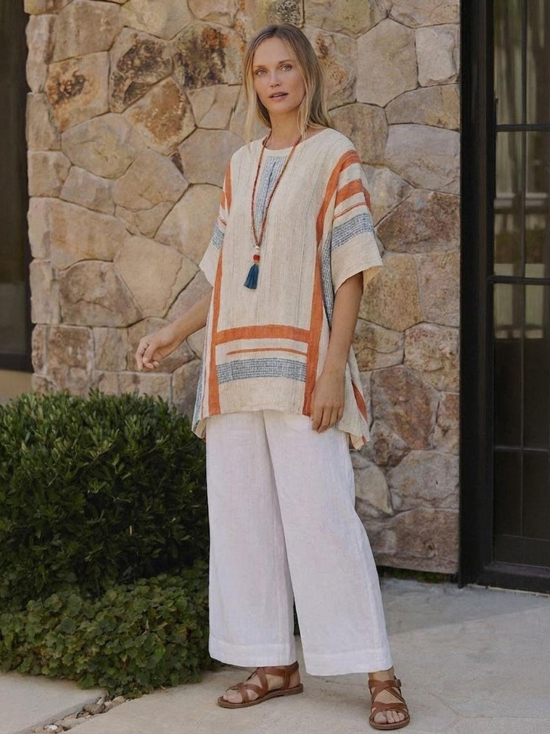 Paloma set in Green Layers showing coordinated top and pants tones