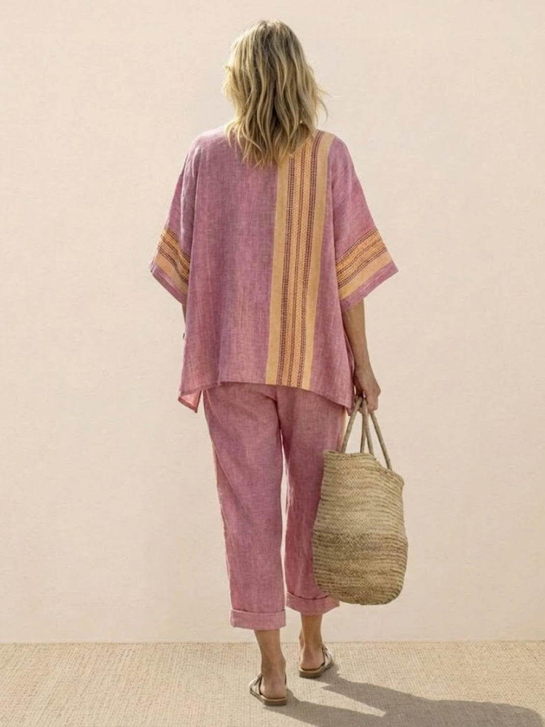 Paloma set on hanger in Blush Meadow colorway