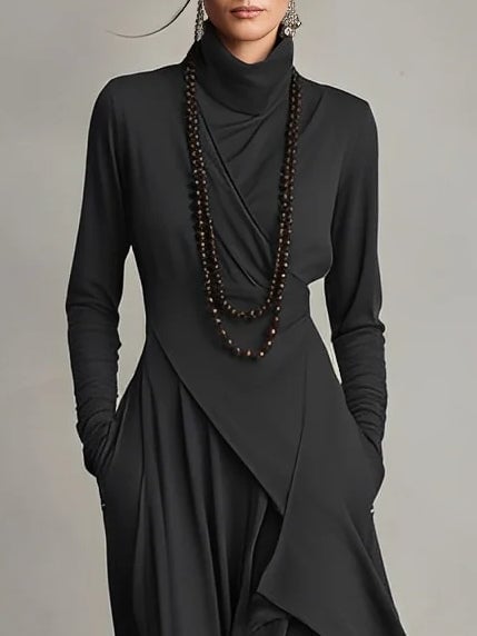 Rhea elegant maxi dress in blue shown in a full-length front-facing pose