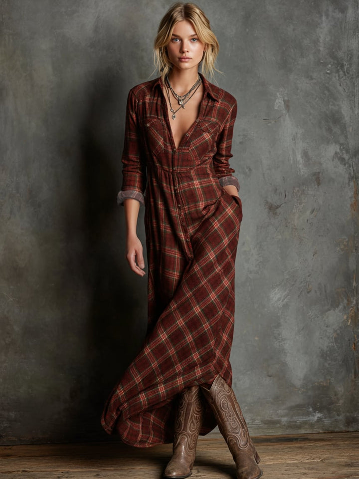 Close-up of the Rosemary maxi dress fabric showing soft drape and breathable texture