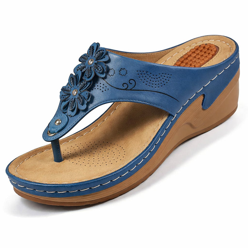 Saffron women's orthopedic cushioned sandal in white with contoured footbed and sleek strap design