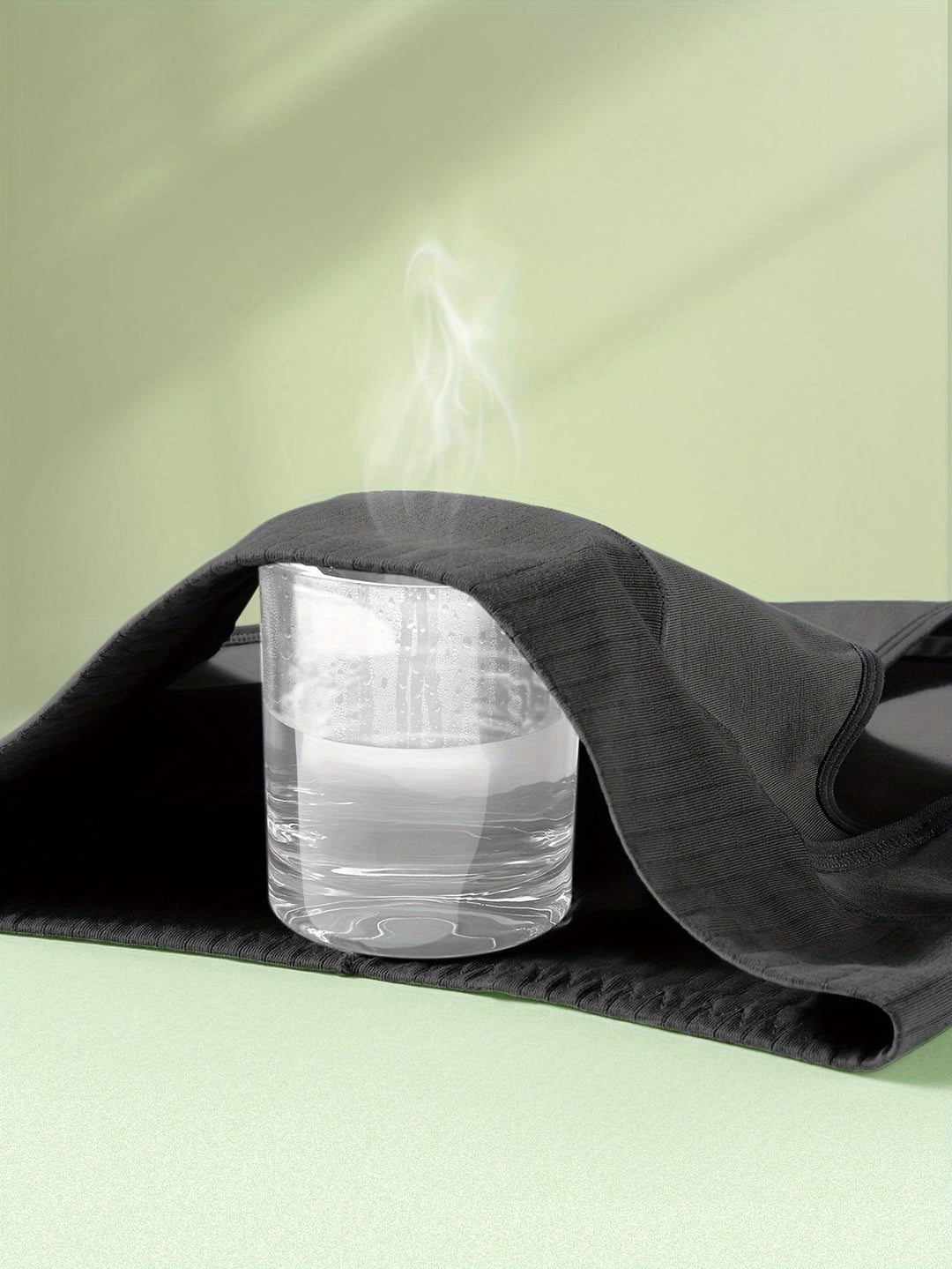 Detail shot of stretchy, lightweight fabric used in high-waist shaping briefs