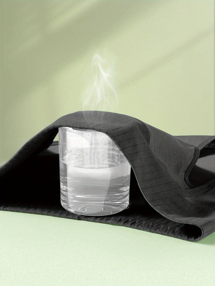 Detail shot of stretchy, lightweight fabric used in high-waist shaping briefs