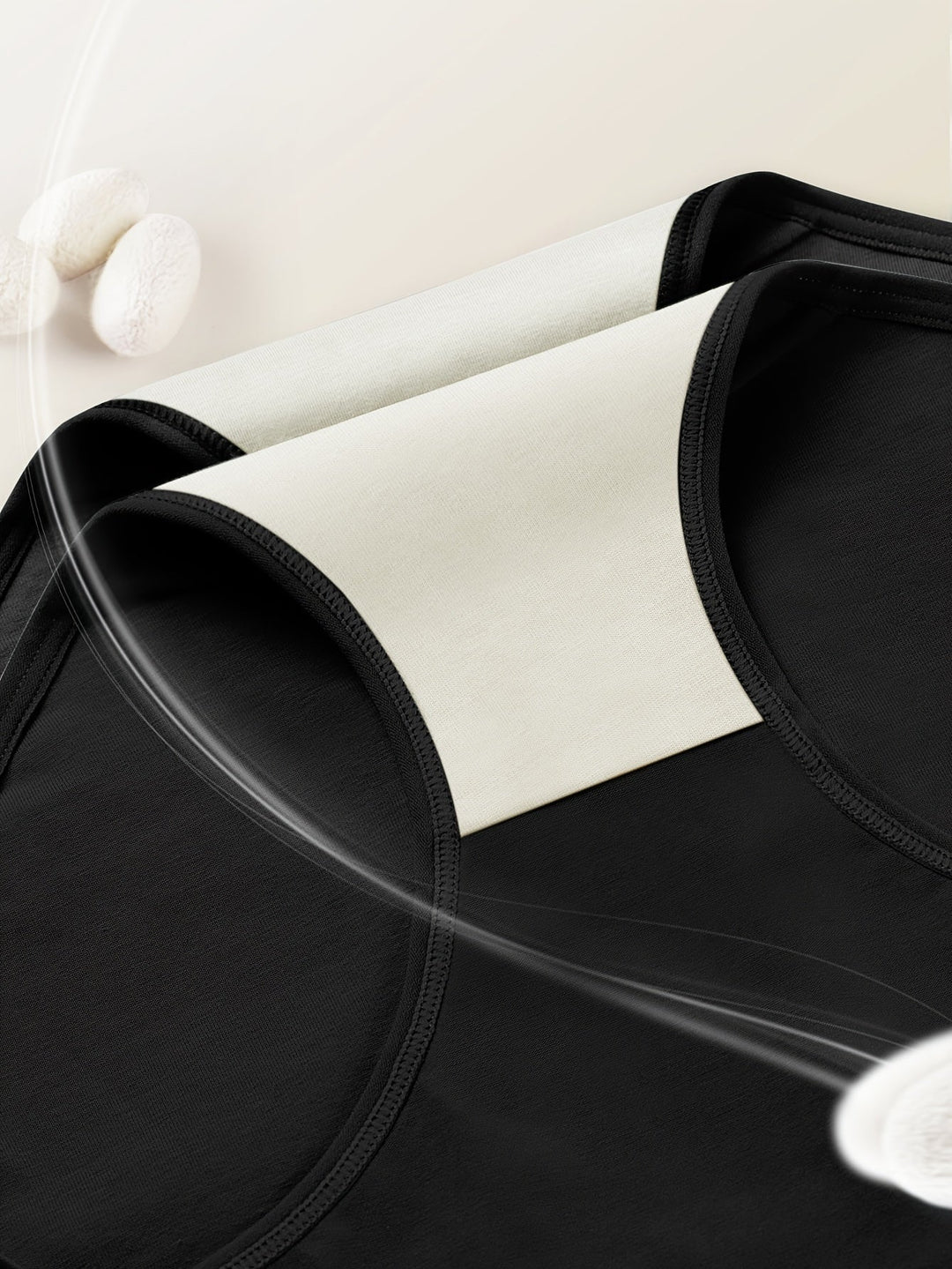 Rear view of seamless high-waist shaping briefs in beige with smooth, no-show coverage