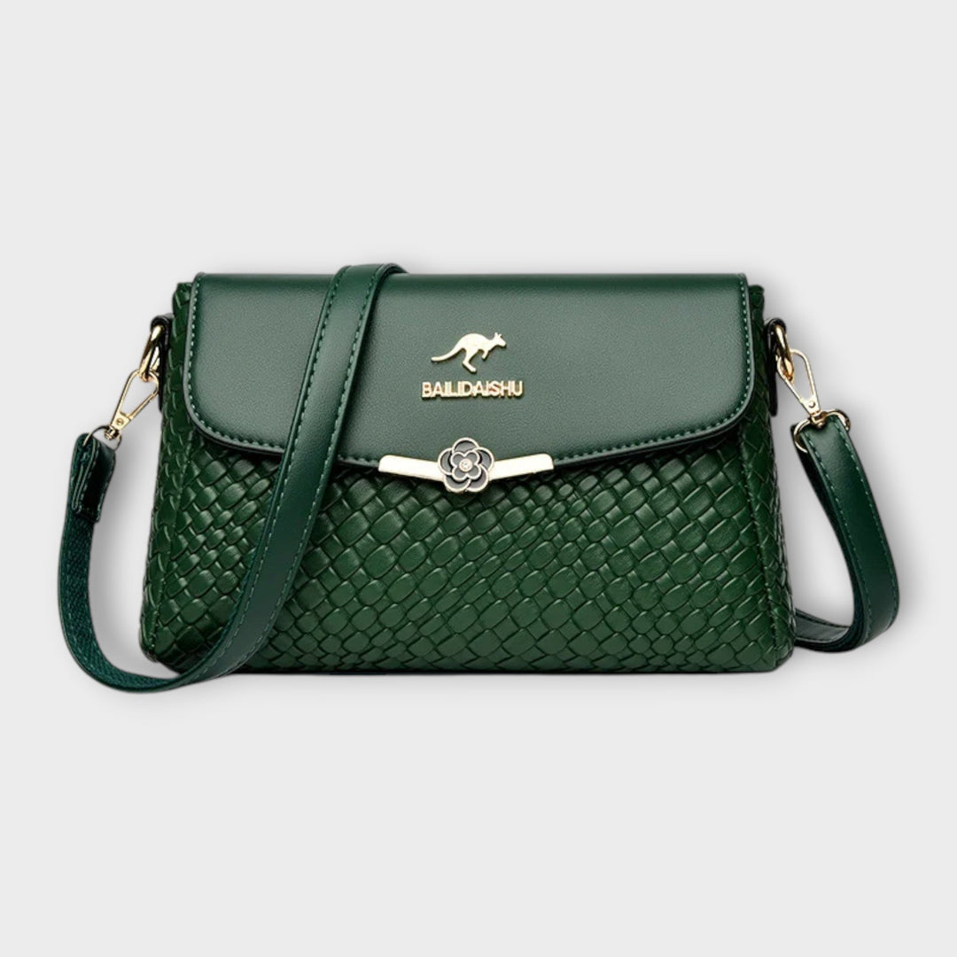 Selinda shoulder bag available in Black, Blue, Brown, and Green colorways