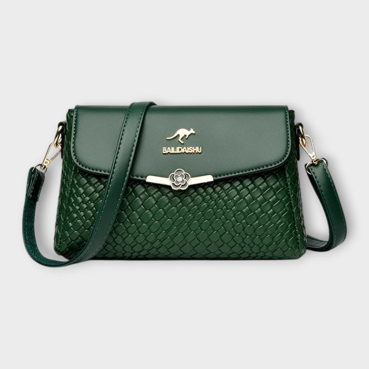 Selinda shoulder bag available in Black, Blue, Brown, and Green colorways
