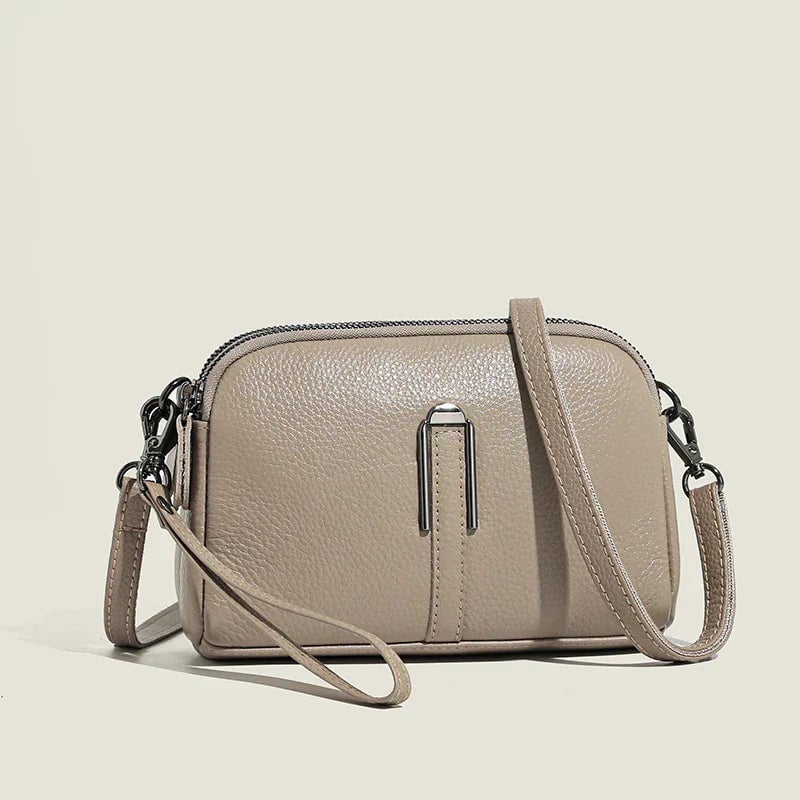 Selinde shoulder bag interior view showing compact organization space