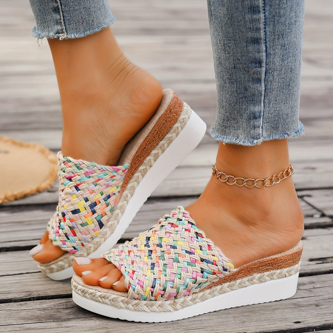Serena women's sandals in yellow side profile view