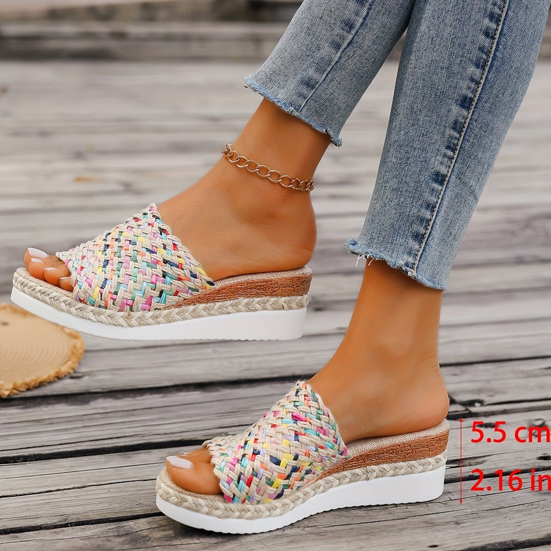 Serena sandals multicolored and beige styles side by side comparison